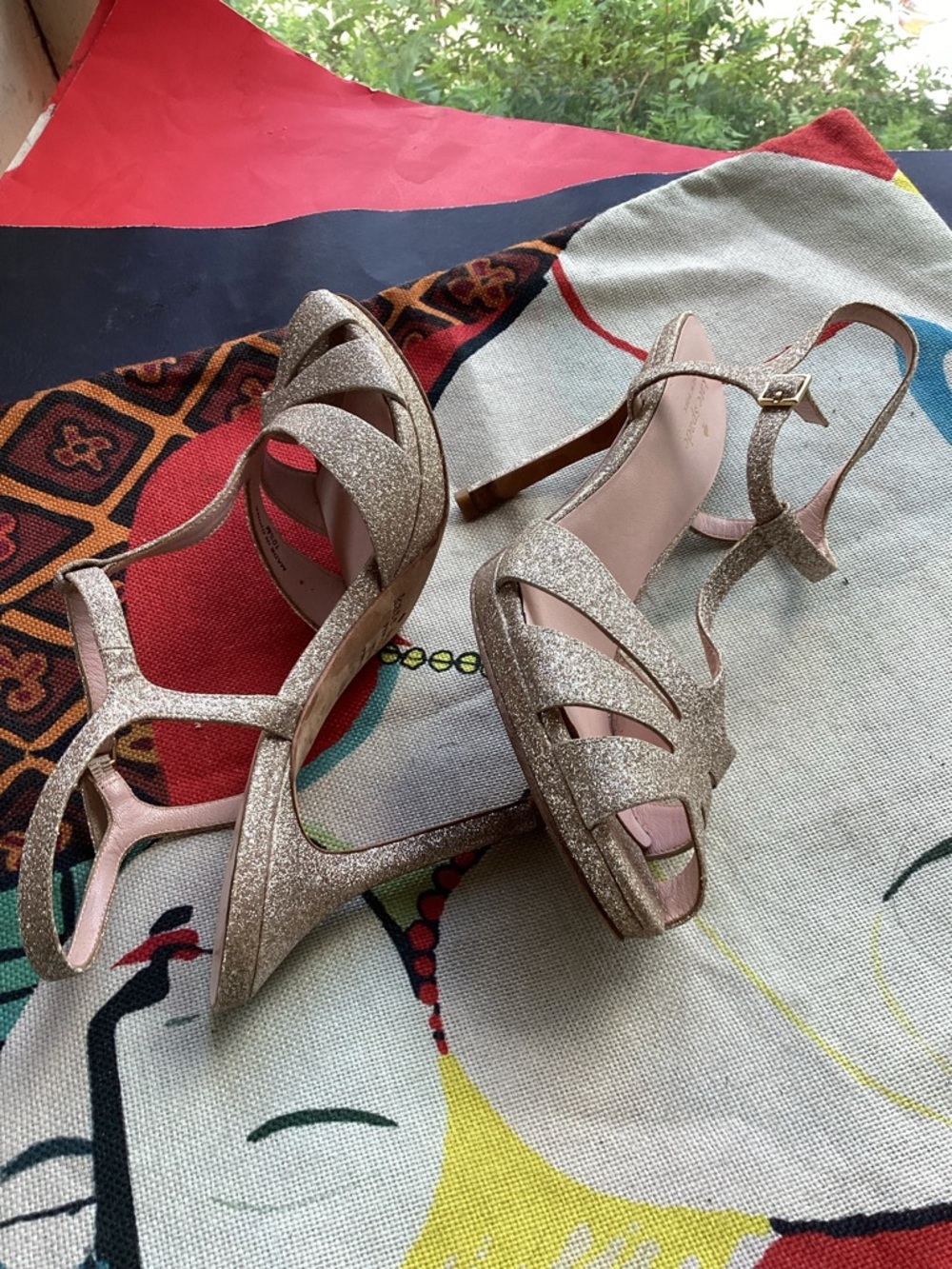 Kate Spade New York glitter heels